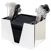 Chrome-Finish Plastic 3-Part Bar Organiser